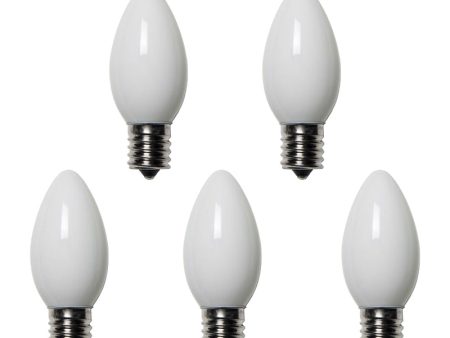 Holiday Bright Lights Incandescent C9 White 25 ct Replacement Christmas Light Bulbs 0.08 ft. on Sale