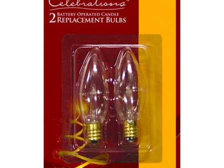 Celebrations Incandescent C7 Clear Warm White 2 ct Replacement Christmas Light Bulbs on Sale