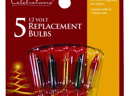 Celebrations Incandescent Mini Multicolored 5 ct Replacement Christmas Light Bulbs For Cheap