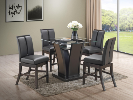 Counter Height Glass Dining Set Fashion