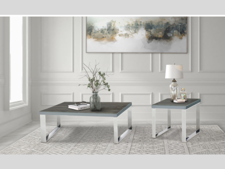 Modern Style Coffee Table with Chrome Legs For Sale