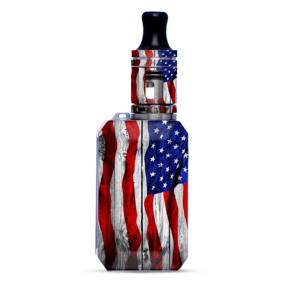 American Flag On Wood | Skin For VooPoo Drag Baby Trio Online Hot Sale