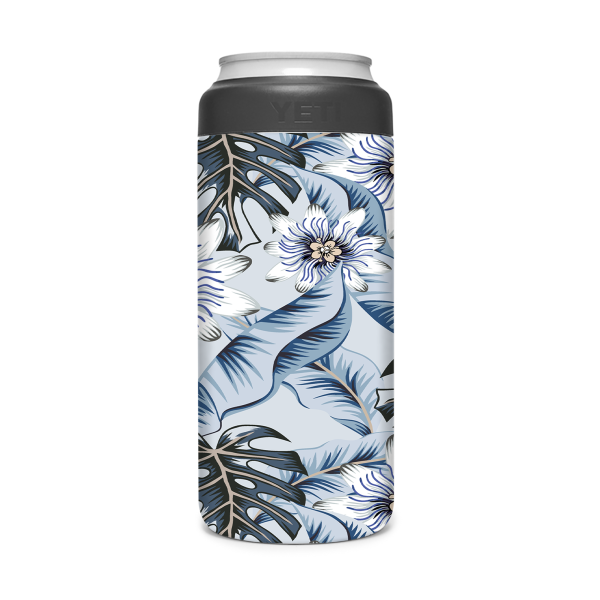 Blue Monstera | Skin For YETI Rambler 12oz  Slim Can Sale