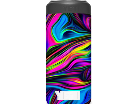 Neon Swirl | Skin For YETI Rambler 12oz  Slim Can Supply