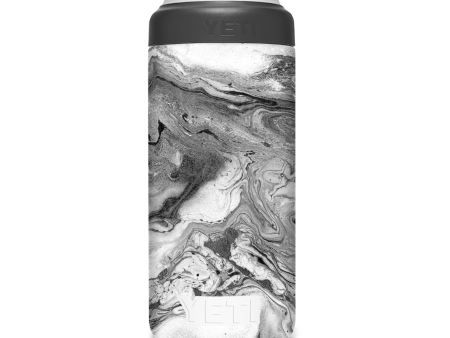 Black White Marble Swirl | Skin For YETI Rambler 12oz  Slim Can For Discount