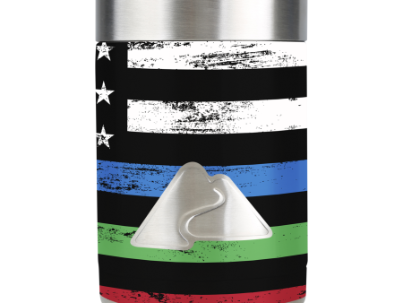 Thin Green Blue Red Line Flag | Skin For Ozark Trail 12oz Can Cooler For Cheap