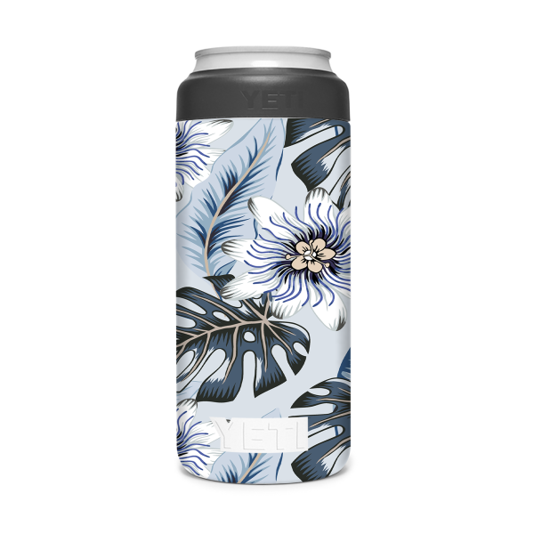 Blue Monstera | Skin For YETI Rambler 12oz  Slim Can Sale