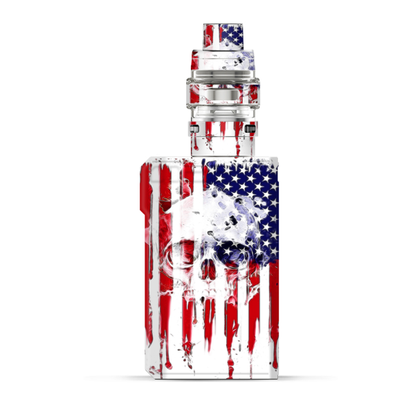 U.S.A. Flag Skull Drip | Skin For VooPoo Alpha ZIP For Sale