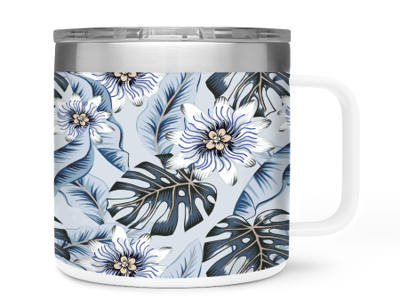 Blue Monstera | Skin For YETI Rambler 14oz  Tumbler Online Hot Sale