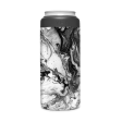 Black White Marble Swirl | Skin For YETI Rambler 12oz  Slim Can For Discount